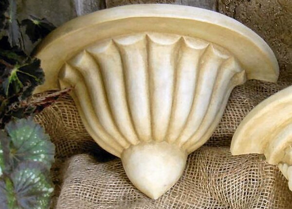 Fluted Brackets Concret Wall Decor Sculptural Versatil Size for Decorating